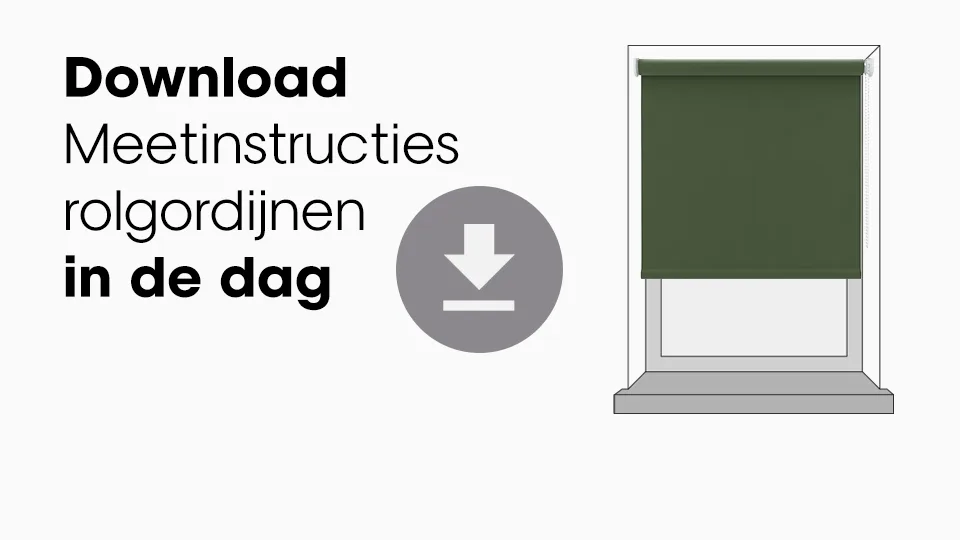 Meetinstructies rolgordijnen in de dag
