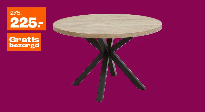 Eettafel Bressano van 275,- voor 225,- + gratis bezorgd