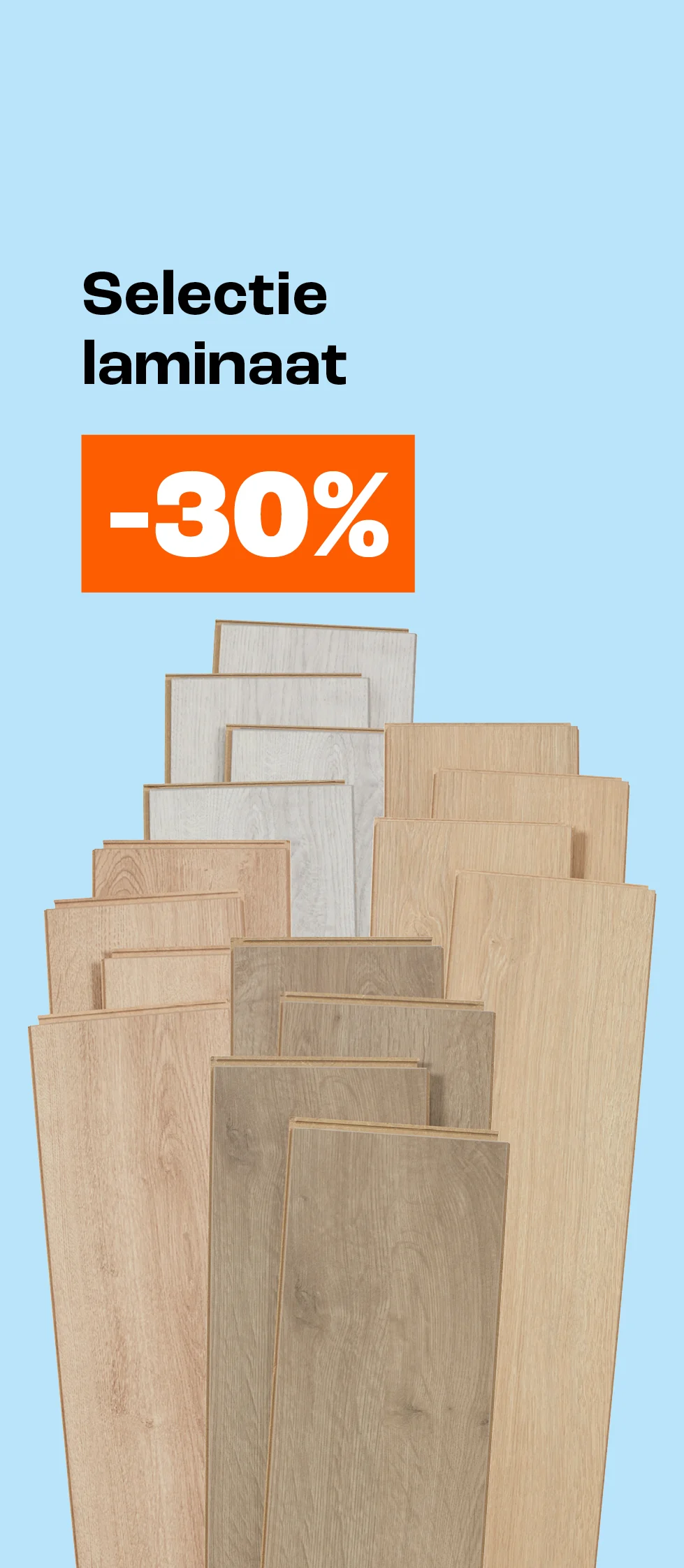 30% korting op een selectie laminaat