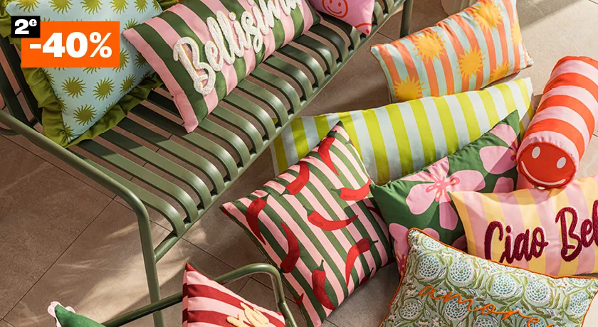 2e 40% korting op alle tuinkussens