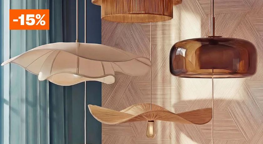 15% korting op alle hanglampen