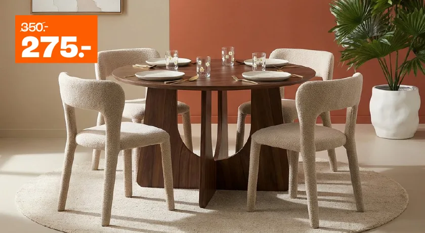 Eettafel Milazzo van €350,- voor €275,-