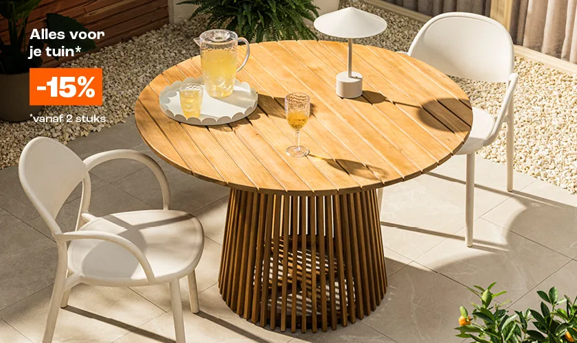 Alle voor je tuin 15% korting vanaf 2 stuks