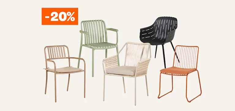 Cardlist - 20% korting op selectie tuinstoelen - NL/BE