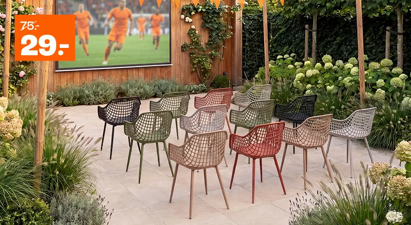 Alle Webbing kuipstoelen van €75,- voor €29,-