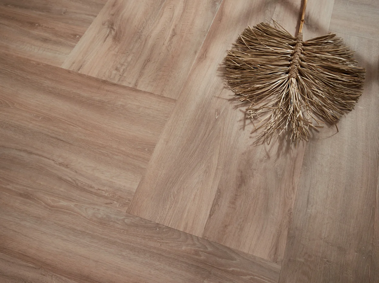 Visgraat PVC vloer houtlook
