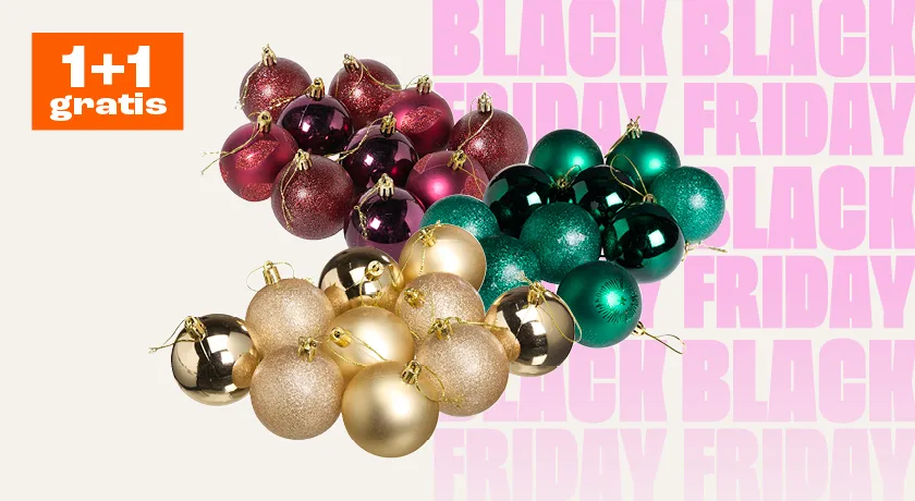 Alle kerstballensets 1+1 gratis