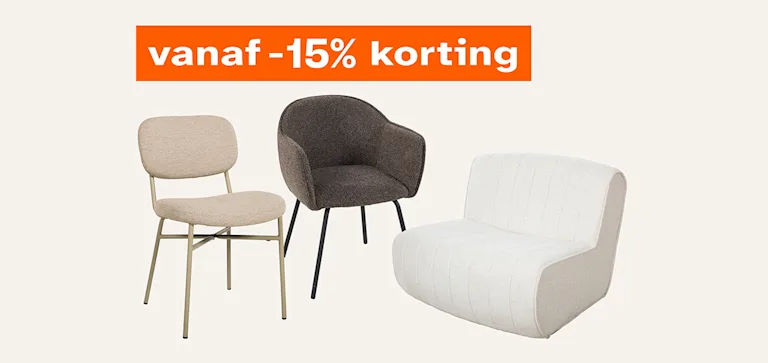 Diverse stoelen & fauteuils korting - Bekijk alle stoelen en fauteuils met korting