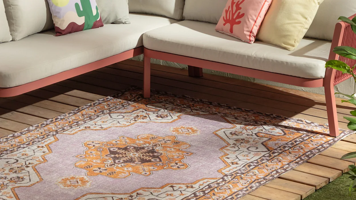 Kleurrijk buitenkleed met print