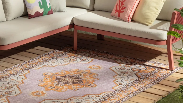 Kleurrijk buitenkleed met print