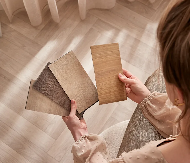 Diverse kleurstalen voor PVC