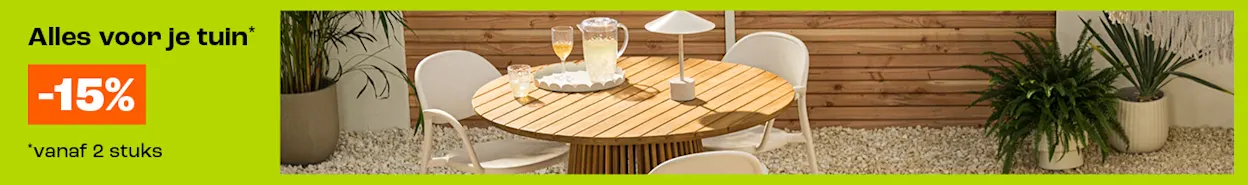 Smalle banner desktop - Alles voor je tuin 15% - Week 20/21 - Nl/BE