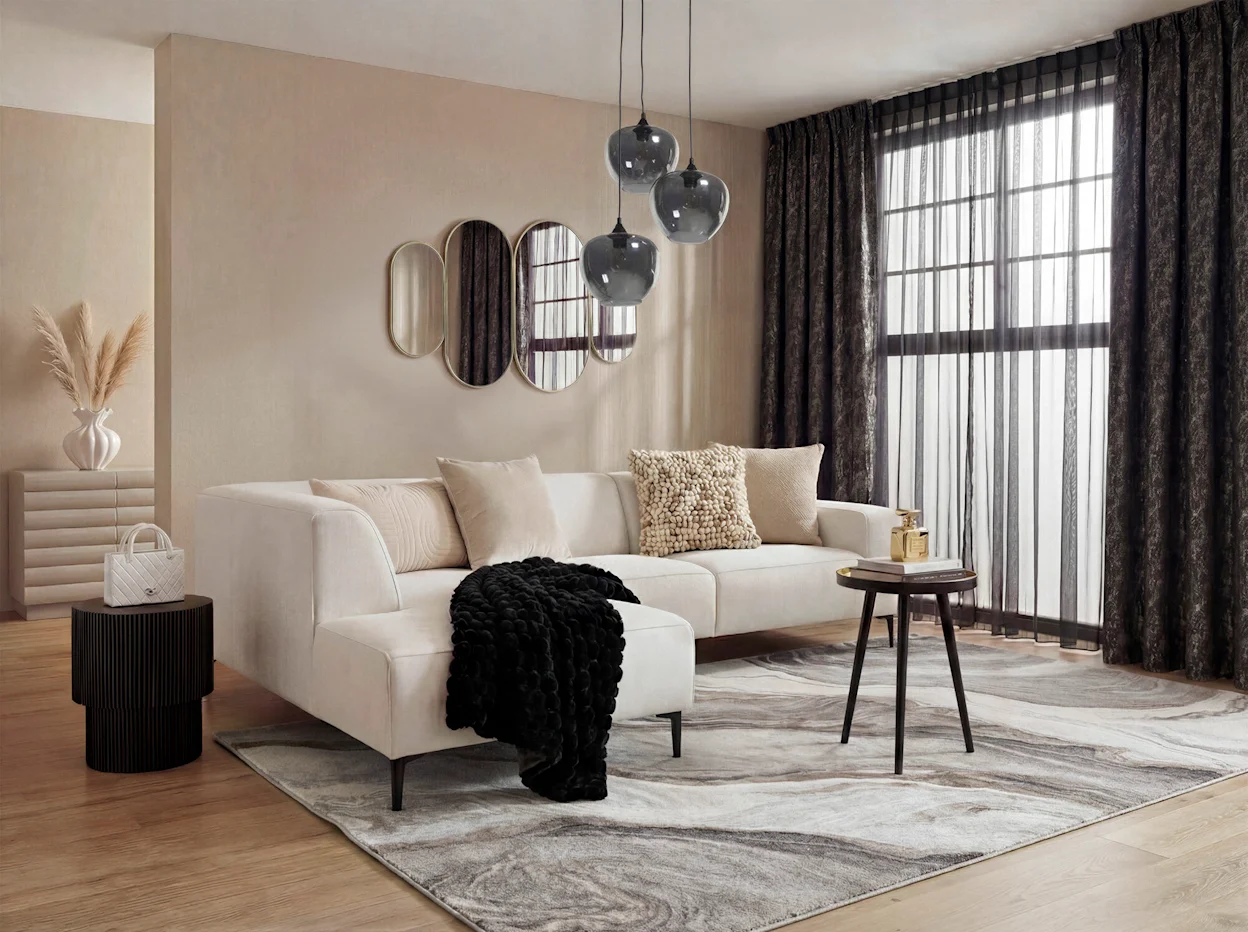 Ga naar wooninspiratie voor een hotel chique woonkamer