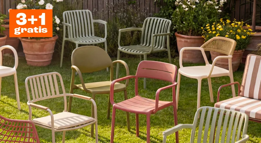 Selectie tuinstoelen 3+1 gratis