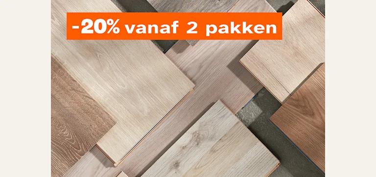 20% korting op alle PVC vanaf 2 pakken