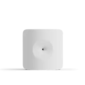 A glassbreak sensor on a solid white background