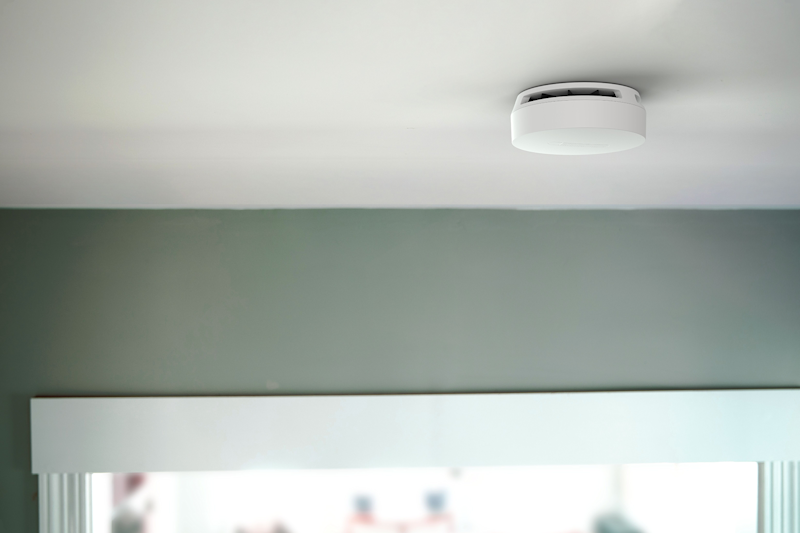 Smoke and Carbon Monoxide Detector installed on ceiling