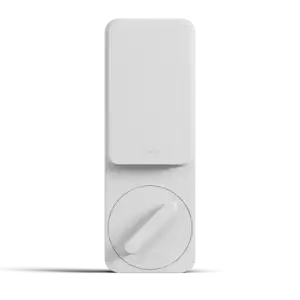 A white smart lock series 2 on a solid white background