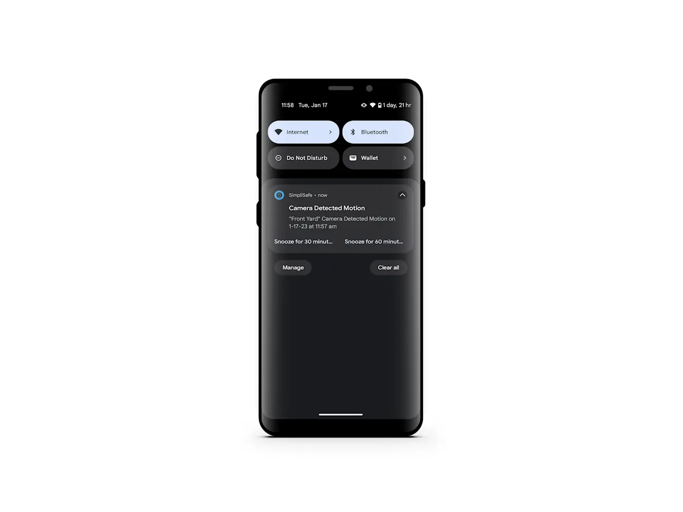 Camera Notification Android SimpliSafe