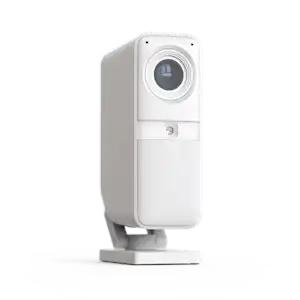 An indoor camera on a solid white background
