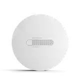 A smoke and carbon monoxide detector on a solid white background
