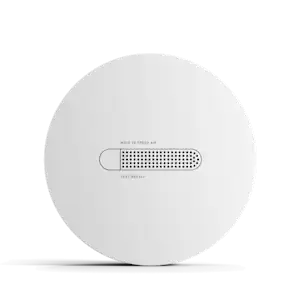 A smoke and carbon monoxide detector on a solid white background