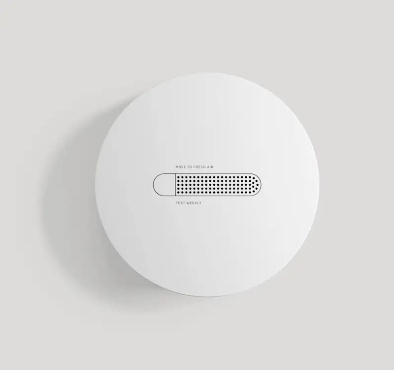 Smoke & Carbon Monoxide Detector on a white background