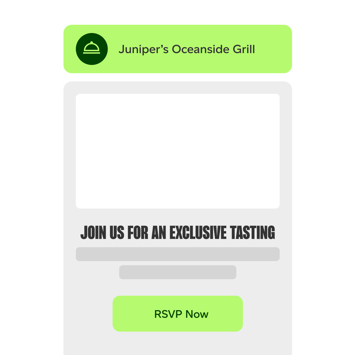An invite card