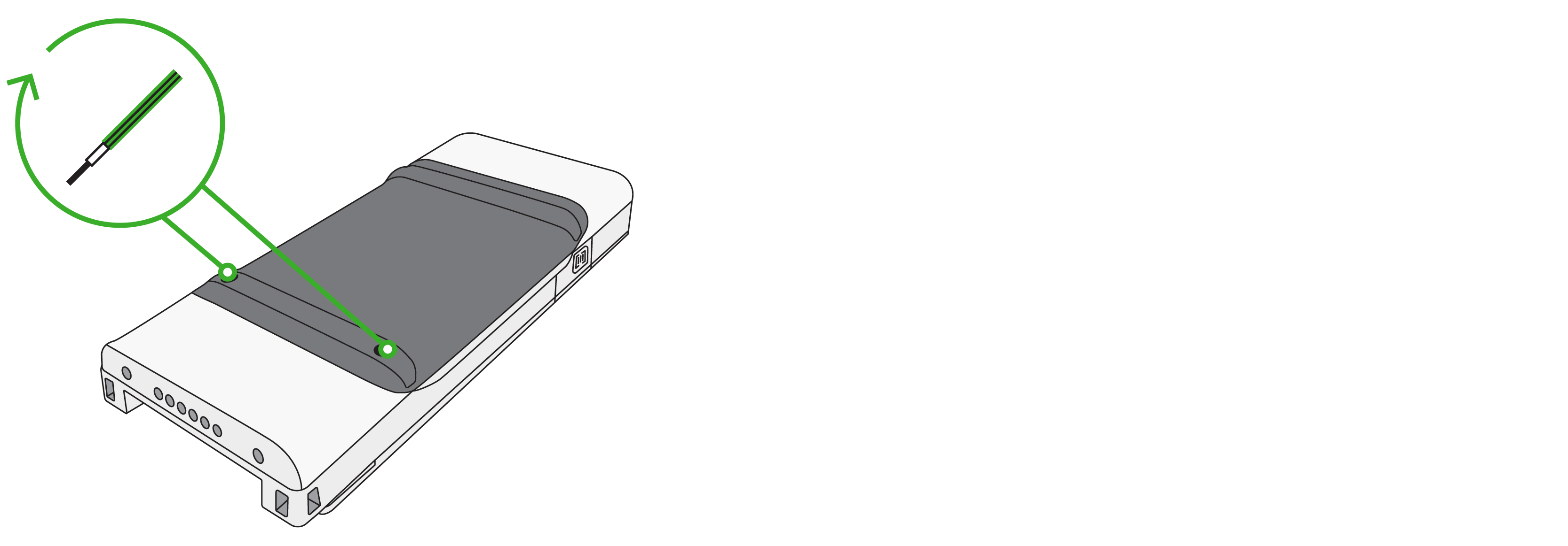 Installing screws to secure the battery to the device.