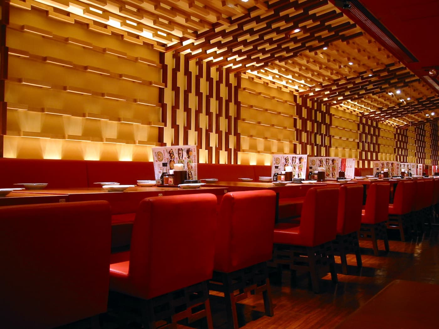 Interior of an empty fine dining restaurant. 