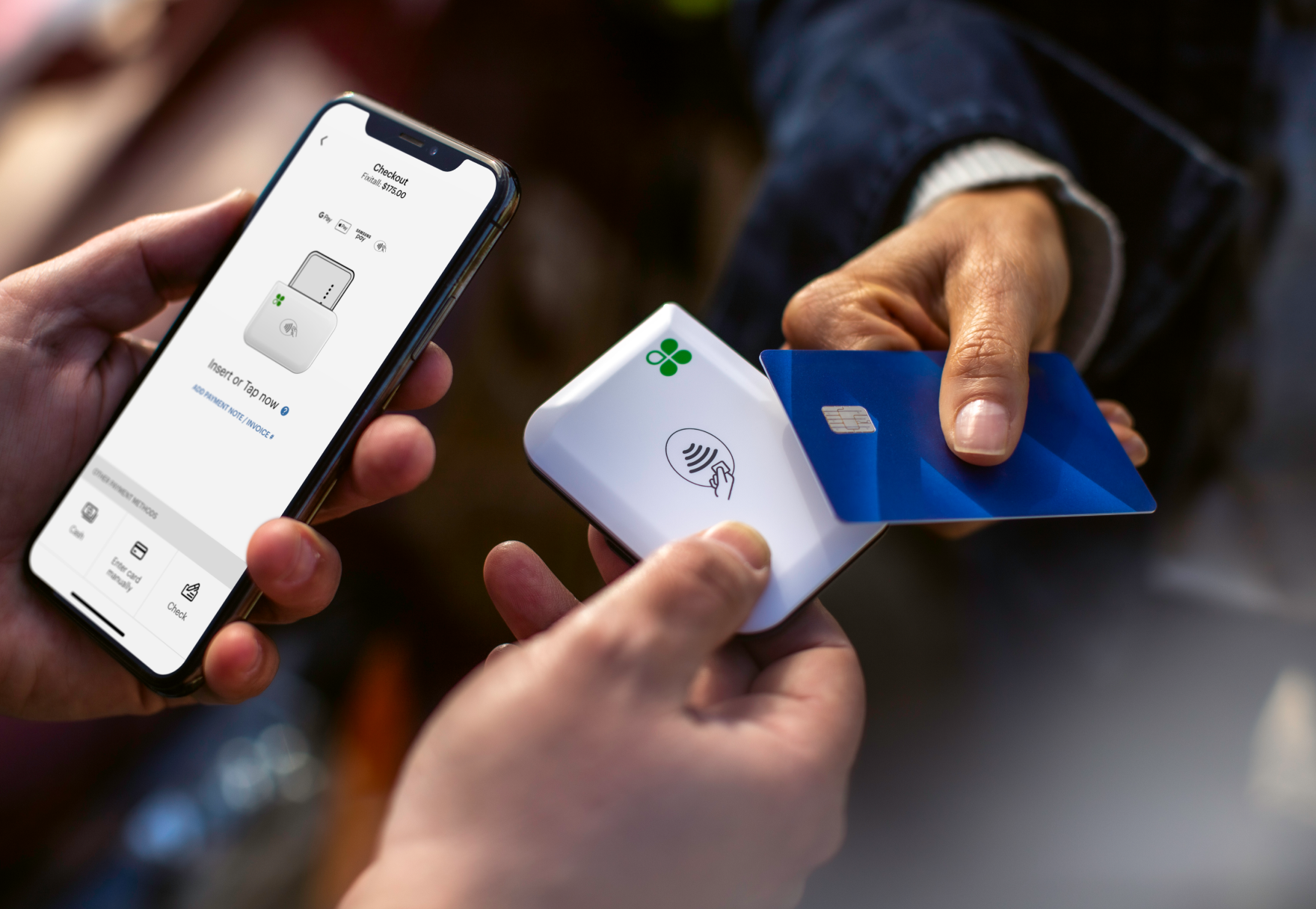 Contactless card payment on a Clover Go reader
