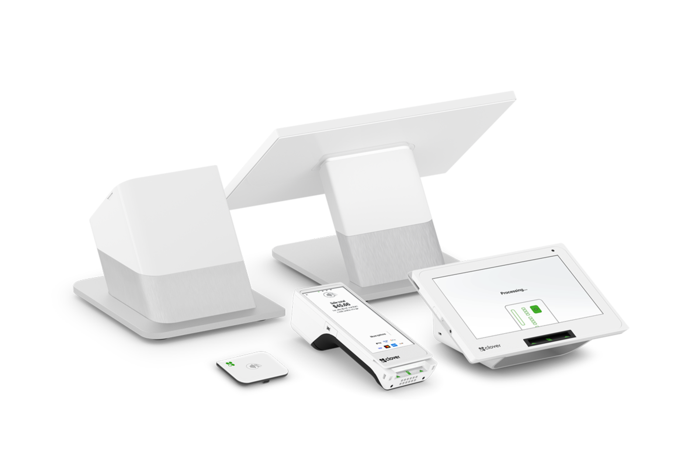 Clover Station Duo, Mini, Flex and Go hardware lineup