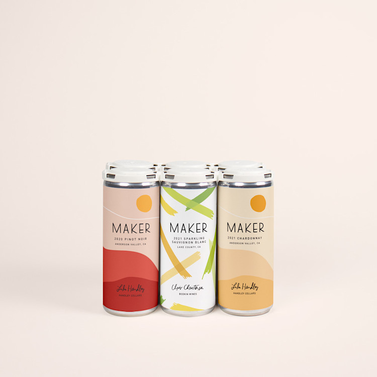 6-pack of Pinot, Sparkling Sauvignon Blanc, and Chardonnay.