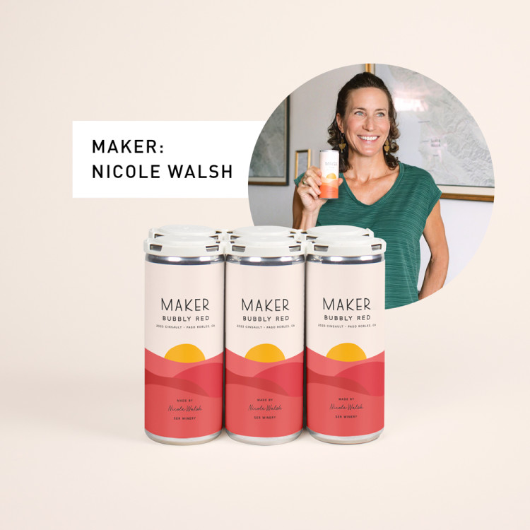 Nicole Walsh and 6 pack of 2023 Bubbly Red