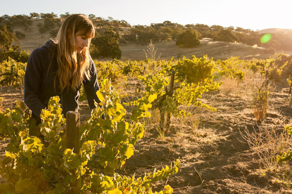 Nicole in her vineyard