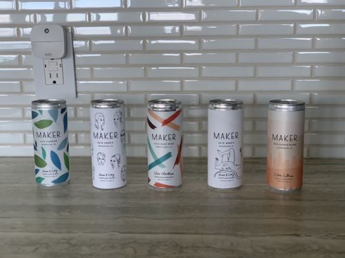 All of the various can designs by Alice and Olivia