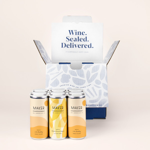 Maker Wine Chardonnay Mixed Pack 6-Pack with Blue Box