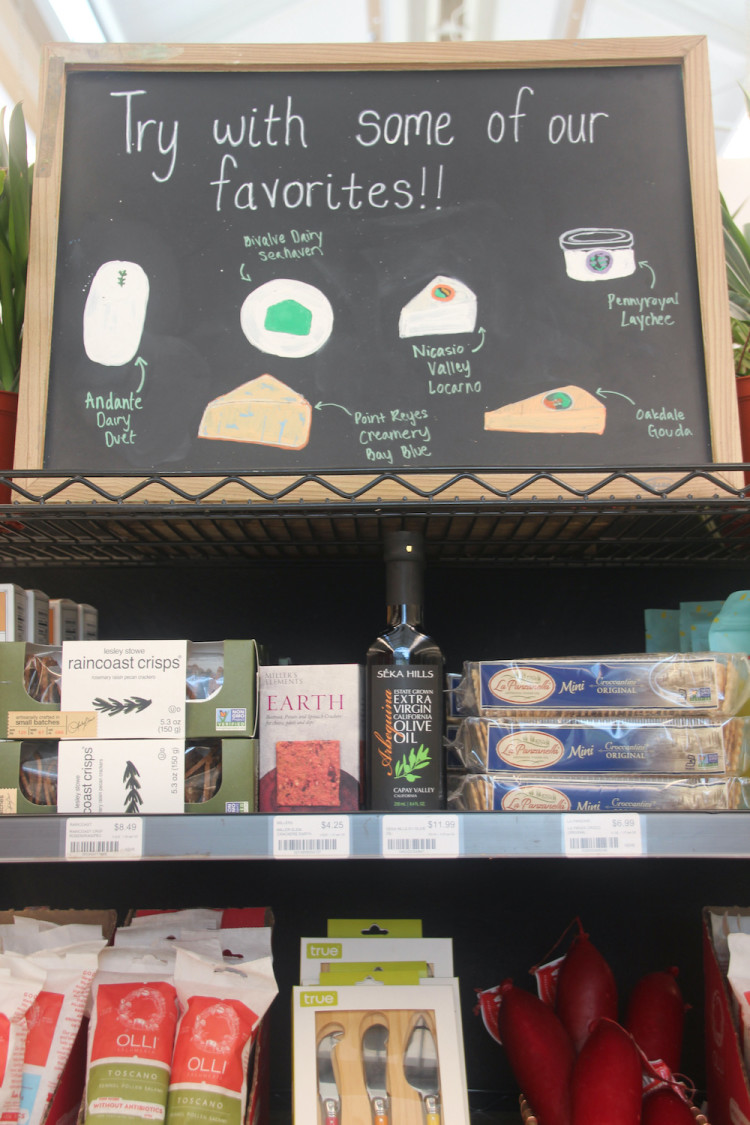 The cheese display at Palace Market 