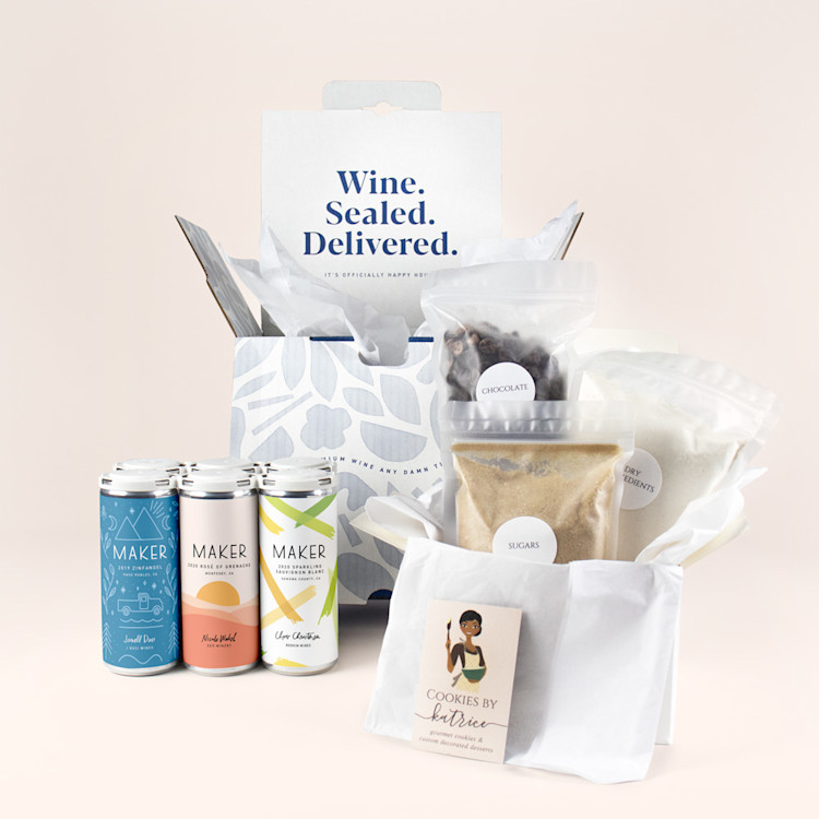 Maker Wine Group Gift: Wine and Cookies by Katrice Kit.