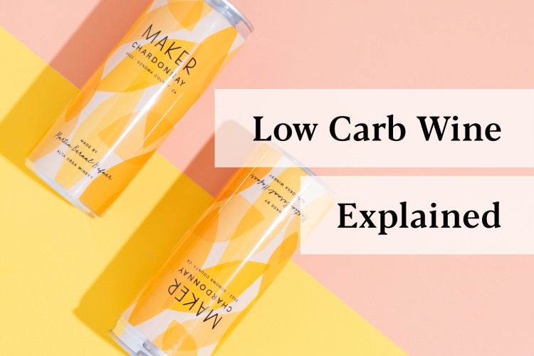 Blog low carb wine header image, two cans of maker wine