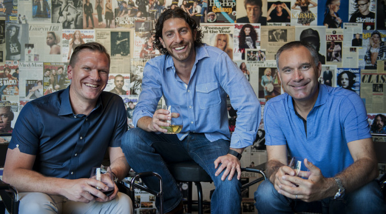 The Smith Devereux founders bonded over wine and music: Steve Smith, Ian Devereux White, and John Truchard. Photo Credit: Smith Devereux Wines