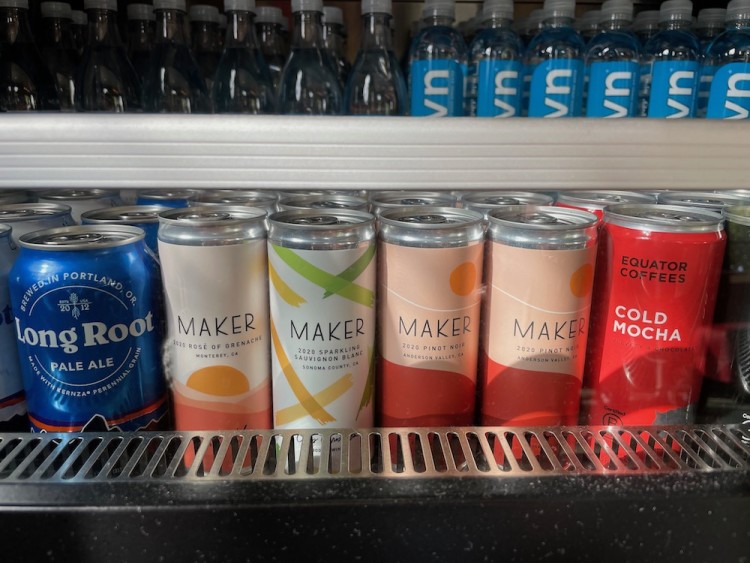 Maker wine is stocked at Equator Coffee