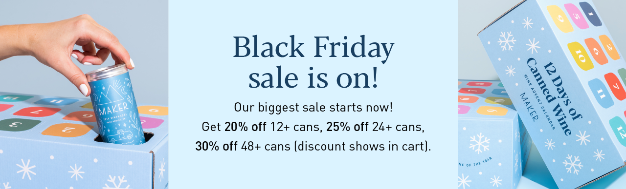 Black Friday sale is on! Our biggest sale starts now! Get 20% off 12+ cans, 25% off 24+ cans, 30% off 48+ cans (discount shows in cart).