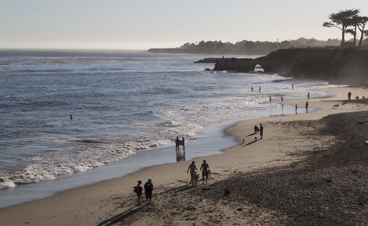 Enjoy a stroll along the the beaches of Santa Cruz. Photo curtesy of California Beaches.