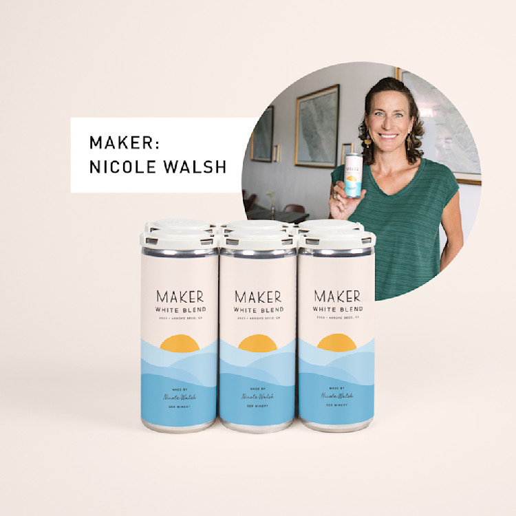 Ser Winery White Blend 6-pack with photo of Nicole Walsh