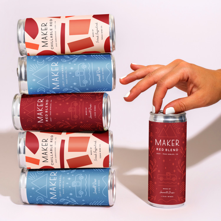 Red Wine Mixed Pack Stacked Cans with Zinfandel, Red Blend, Pinot Noir