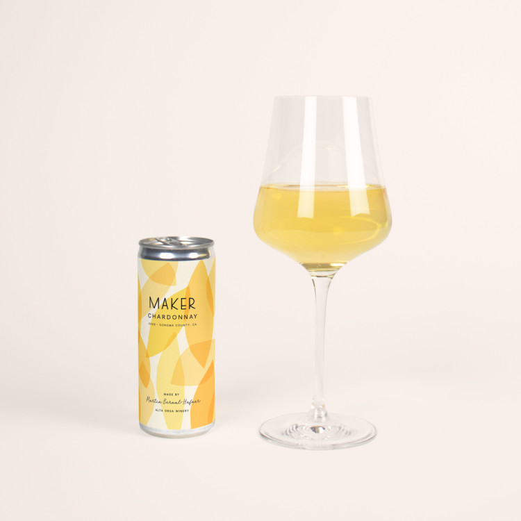 Alta Orsa Chardonnay Can with Glass
