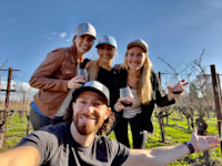 The Maker Gals & Ian raising a glass to a beautiful partnership