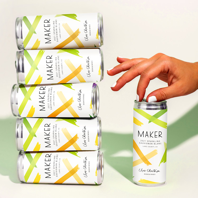 Sparkling Sauvignon Blanc Stack with Hands