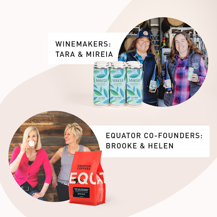 Photos of the head winemaker and co-founders of Equator Coffees and Camins 2 Dreams.